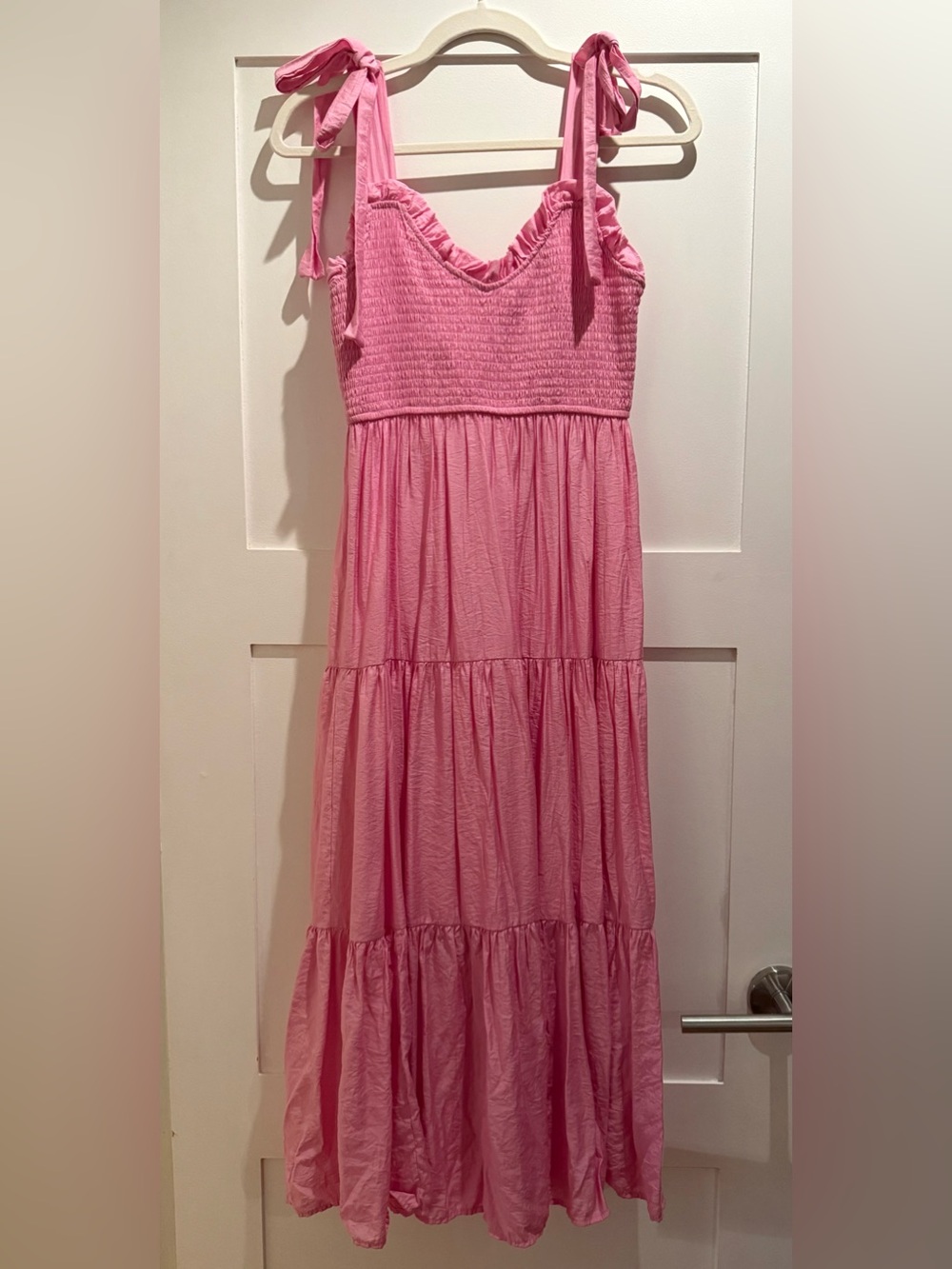 Women’s Pink Tiered Dress S Blu Pepper